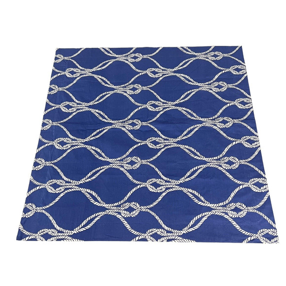 Pottery Barn Nautical Rope Pillow Cover Extra Large 26" x 26" Navy Blue White - Picture 1 of 5